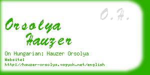 orsolya hauzer business card